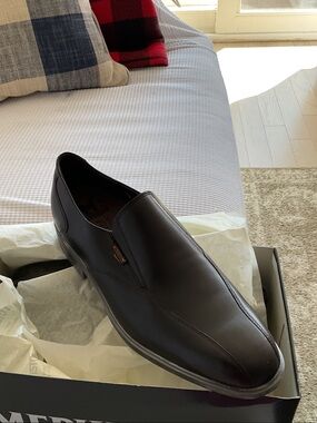 Mephisto Men's Dark Brown Leather Slip-On Loafer